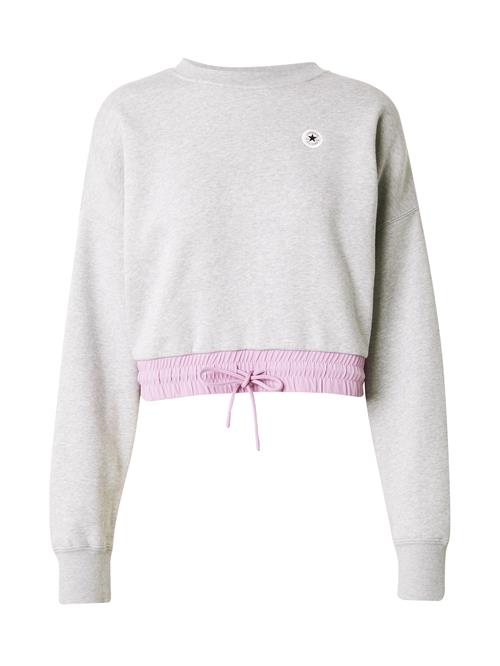 Se CONVERSE Sweatshirt 'Chuck'  grå-meleret / pink / hvid ved About You