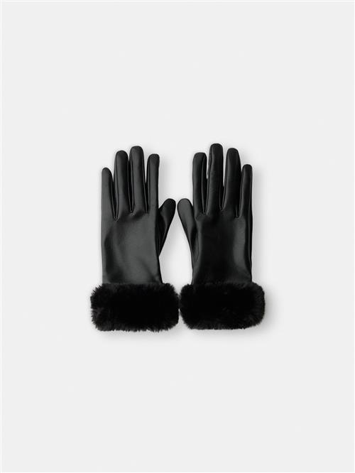 Bershka Fingerhandsker  sort