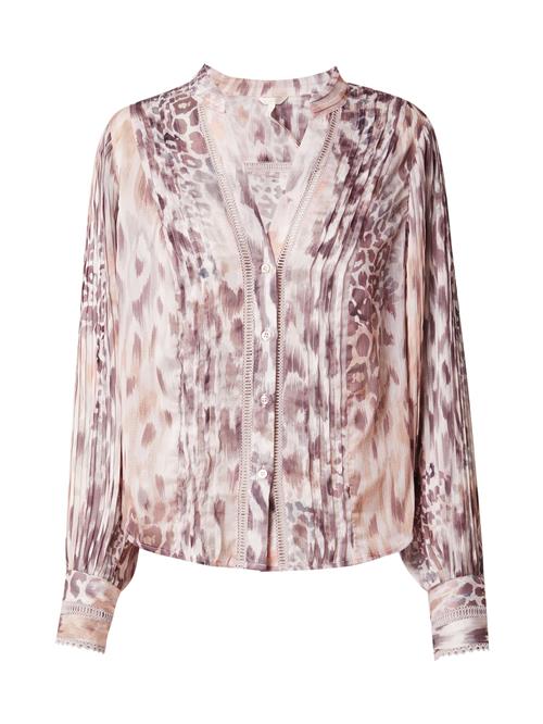 GUESS Bluse 'Josette'  beige / mørkegrå / pudder