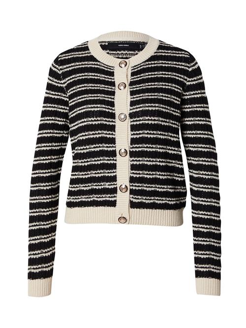 VERO MODA Cardigan 'CMCharlot'  beige / sort