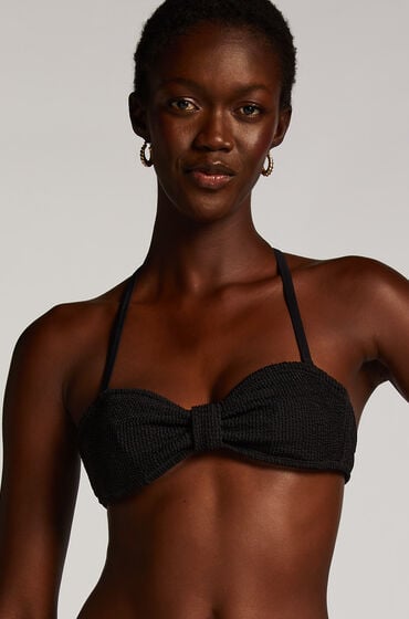 Hunkemöller Bandeau bikinitop Crinkle sort