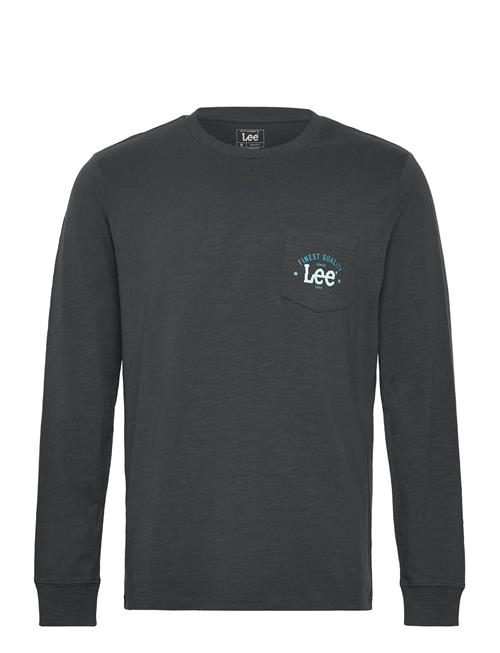 Ls Pocket Logo Tee Lee Jeans Black