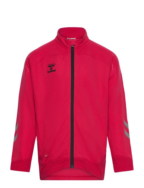 Hmllead Poly Zip Jacket Kids Hummel Red