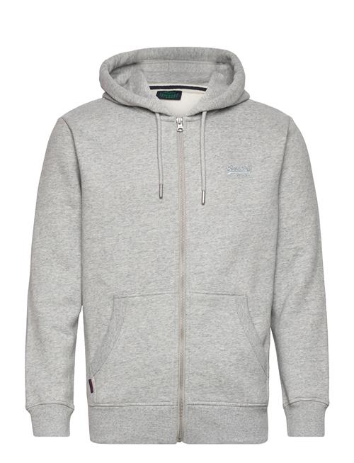 Essential Logo Zip Hoodie Superdry Grey