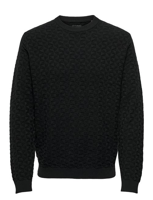 ONLY & SONS Onskalle Reg 12 Struc Crew Knit Noos ONLY & SONS Black