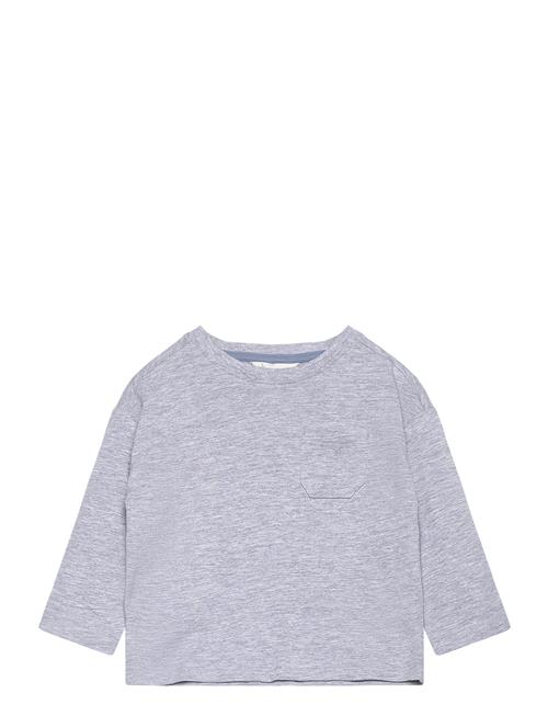 Mango Long Sleeve Cotton T-Shirt Mango Grey