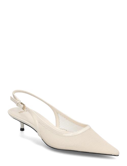 Mango Heeled Mesh Shoes Mango Cream