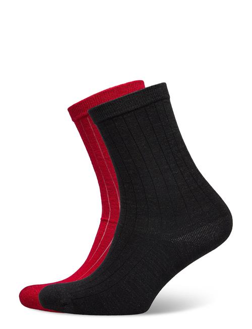 Becksöndergaard Rib Glitter Sock 2 Pack Becksöndergaard Black