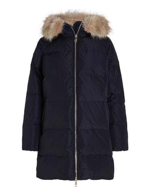 Mw Down Reg Coat With Fur Tommy Hilfiger Navy