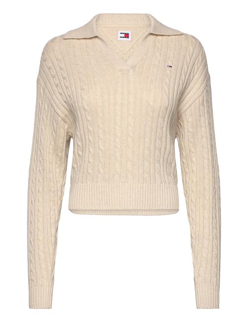 Tjw Cable Rugby Sweater Tommy Jeans Cream