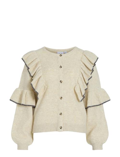 Vila Viluka L/S Contrast Knit Cardigan/Ka Vila Cream