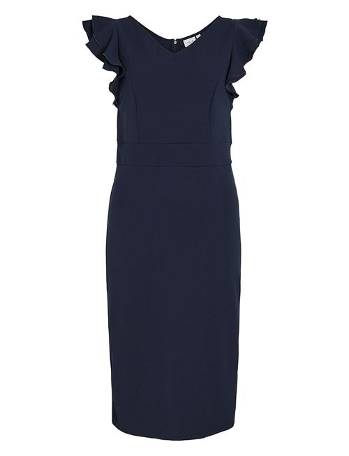 Viclara Flounce Sleeve Midi Dress/Dc Vila Navy