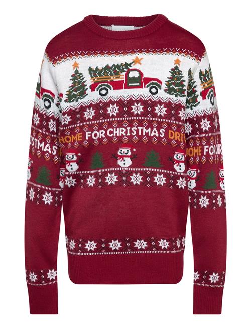 Driving Home For Christmas Kids Christmas Sweats Red