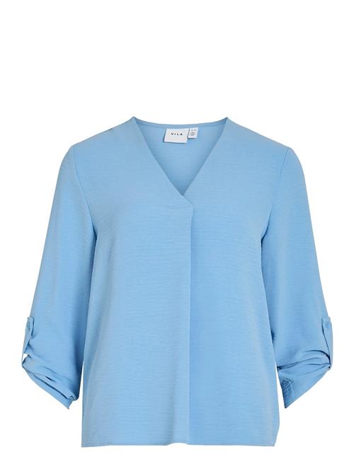 Vila Vijosa 3/4 V-Neck Top - Noos Vila Blue