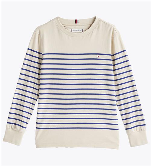 Tommy Hilfiger Bluse - Beige/BlÃ¥stribet