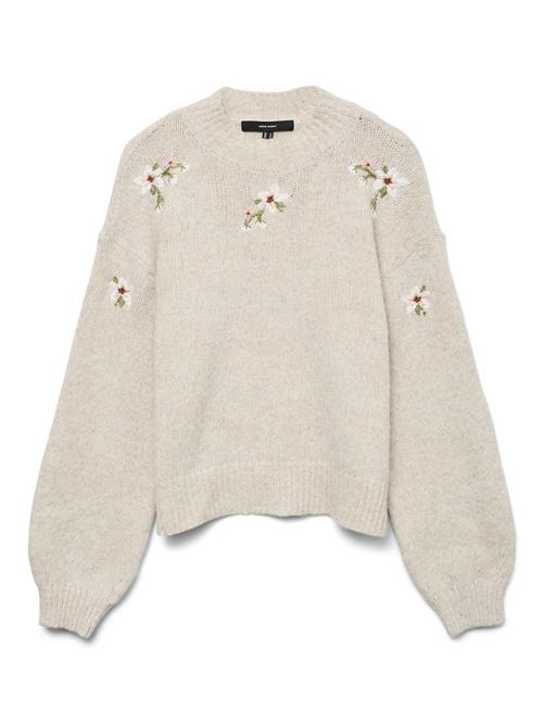 Se VERO MODA Pullover 'VMFlorish'  greige / kiwi / mørkerød / hvid ved About You