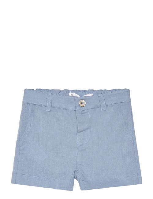 Linen-Blend Bermuda Shorts Mango Blue