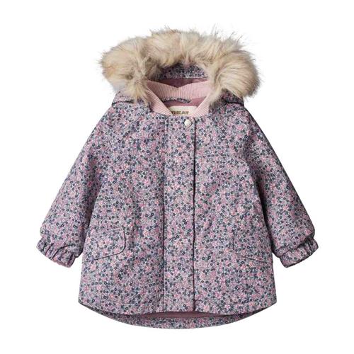 Wheat Mathilde Tech Blomstret Babyjakke Winter Flowers | Blå | 80 cm