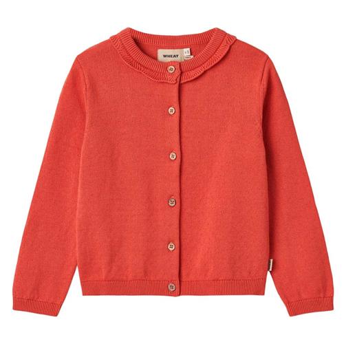 Wheat GOTS Amy Cardigan Candy Red | Rød | 98 cm