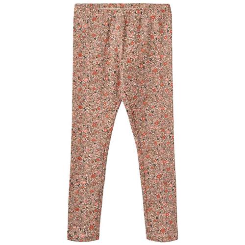 Wheat GOTS Jules Blomstrede Leggings rose Flower Meadow | Lyserød | 116 cm