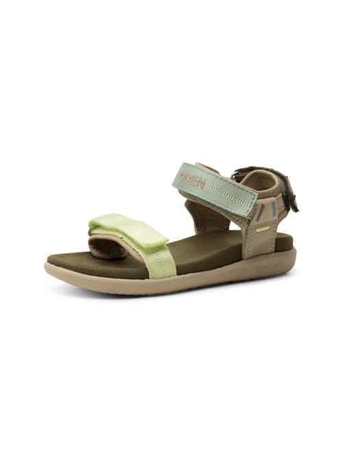 WODEN Kids Sandaler ' Cirkeline '  lysebeige / pastelblå / lime