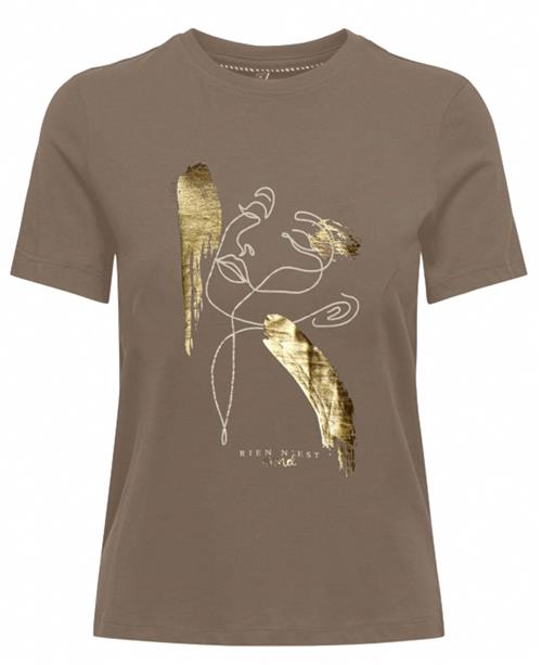 ONLY Shirts 'ONLKita'  choko / guld / hvid