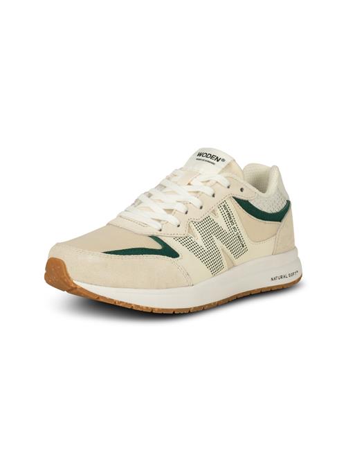 WODEN Sneaker low 'Rigmor'  creme / mørkegrøn