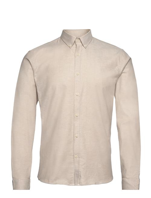 Lindbergh Yarn Dyed Oxford Superflex Shirt L/ Lindbergh Beige