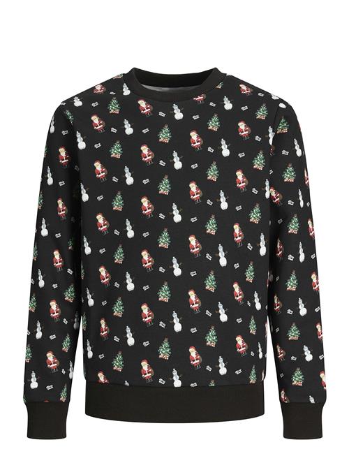 Jack & Jones Jjxmas Merry Aop Sweat Crew Neck Jnr Jack & J S Green