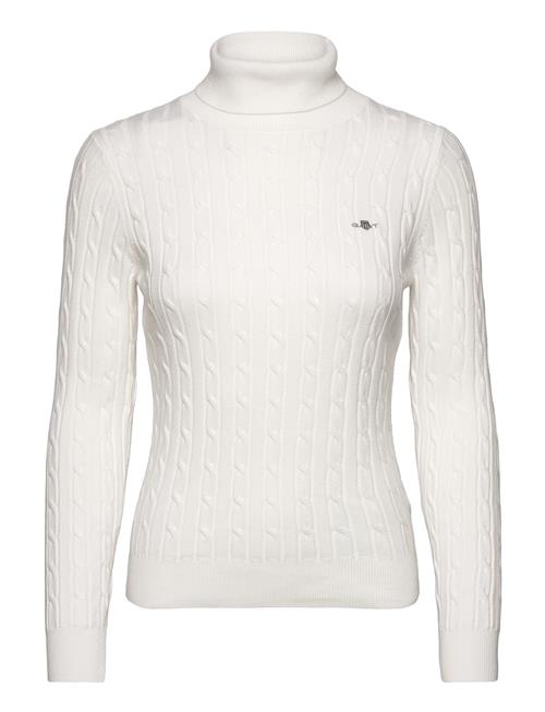 Stretch Cotton Cable Turtleneck GANT White