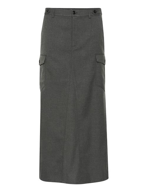 Gestuz Paulagz Melange Hw Long Skirt Gestuz Grey