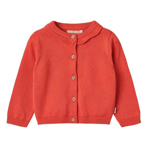 Wheat GOTS Amy Babycardigan Candy Red | Rød | 62 cm