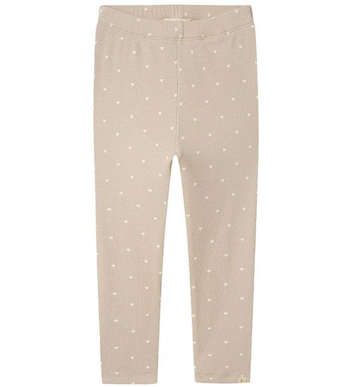 Lil Atelier Lil' Atelier Leggings - Rib - NmfGago - Gray Morn/HEART