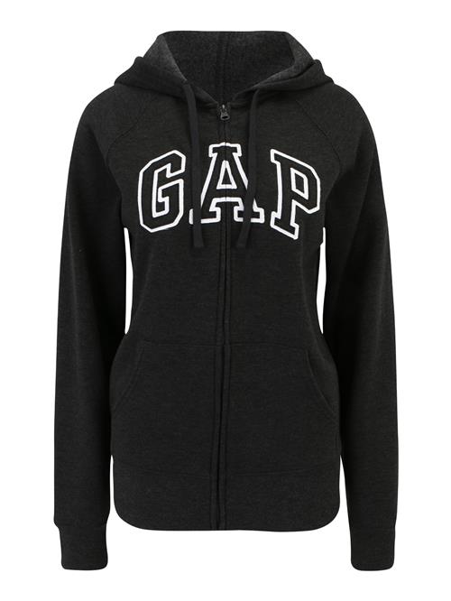 Gap Tall Sweatjakke 'HERITAGE'  sort-meleret / hvid