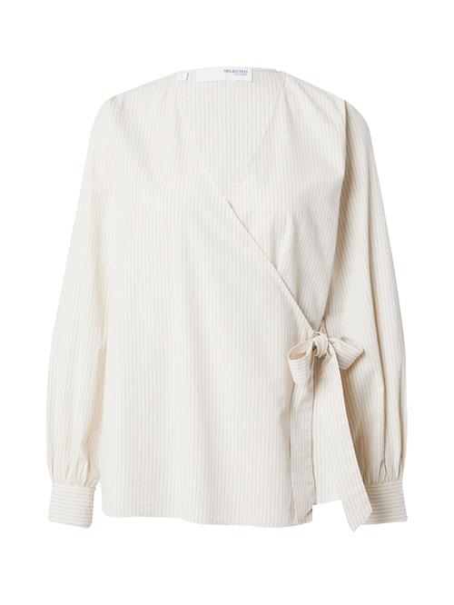 SELECTED FEMME Bluse 'MILLIE'  beige / antracit