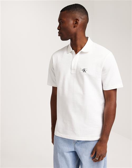 Calvin Klein Jeans Texture Polo Kortærmede poloer Hvid