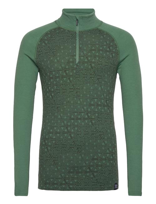 Bula Geo Merino Wool Halfzip Bula Green