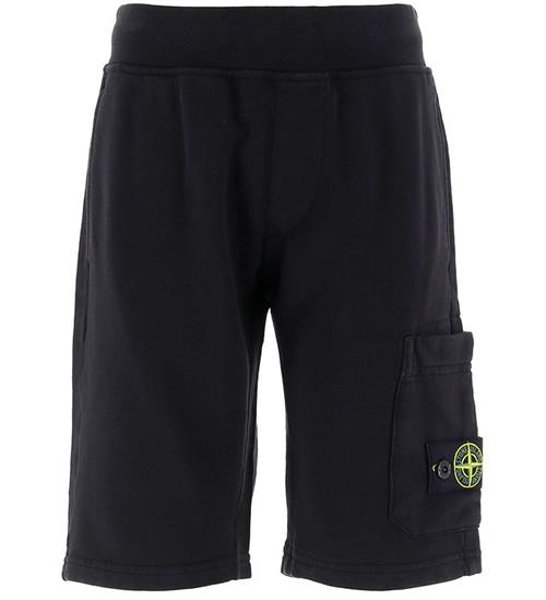 Stone Island Sweatshorts - Sort m. Logo