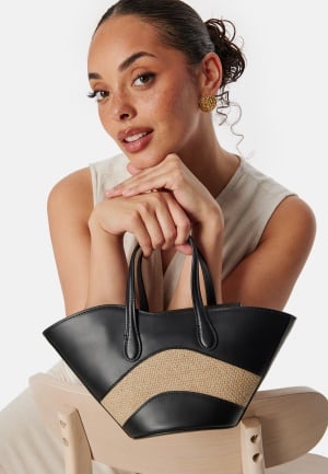 Liffner Open Tulip Tote Micro Black/Beige Onesize