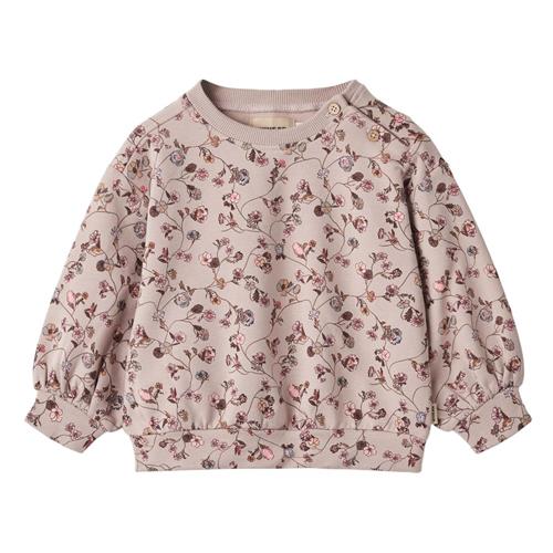 Wheat Sweatshirt L/S Lia Dry Rose Flower Vine | Lyserød | 74 cm