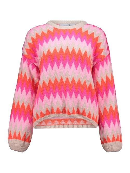 Hailys Pullover 'Ka44rli'  beige-meleret / pink / lyserød / orangerød