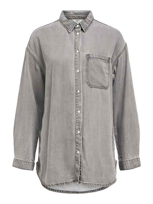 OBJECT Bluse 'FRAME'  grey denim