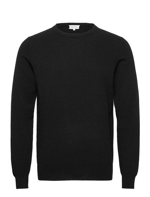 Davida Cashmere Man O-Neck Plain Davida Cashmere Black