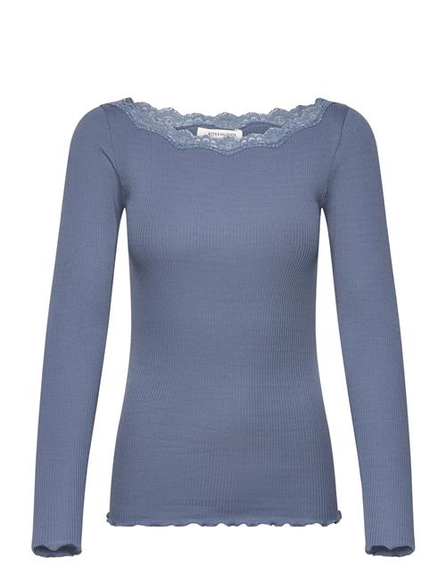 Organic T-Shirt W/Lace Rosemunde Blue