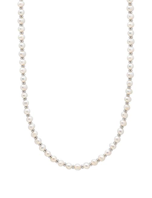 Nialaya Mini Pearl Choker With Silver Nialaya White