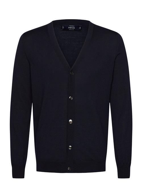 100 Merino Wool Medium-Knit Cardigan Mango Black