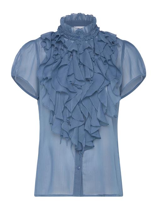 Liljasz Crinkle Ss Shirt Saint Tropez Blue