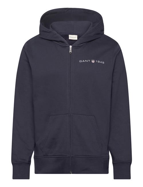 Printed Graphic Full Zip Hoodie GANT Navy