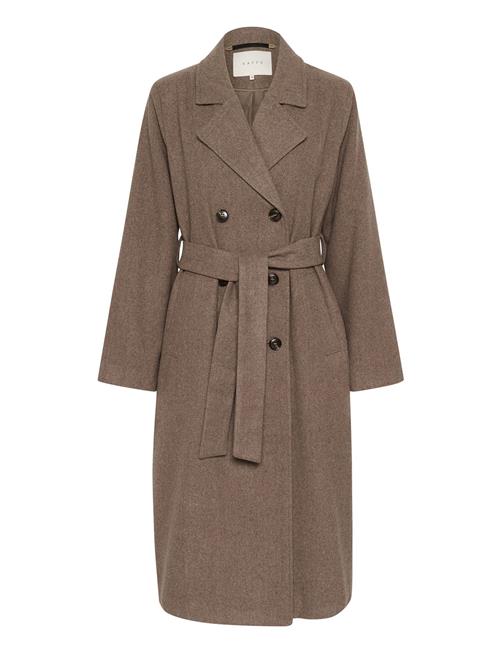 Kaffe Kafanny Long Coat Kaffe Brown