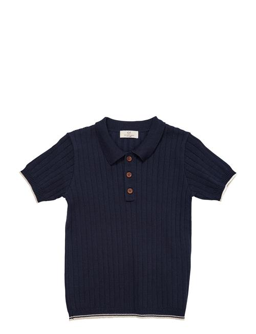 Copenhagen Colors Rib Knitted Polo Copenhagen Colors Navy